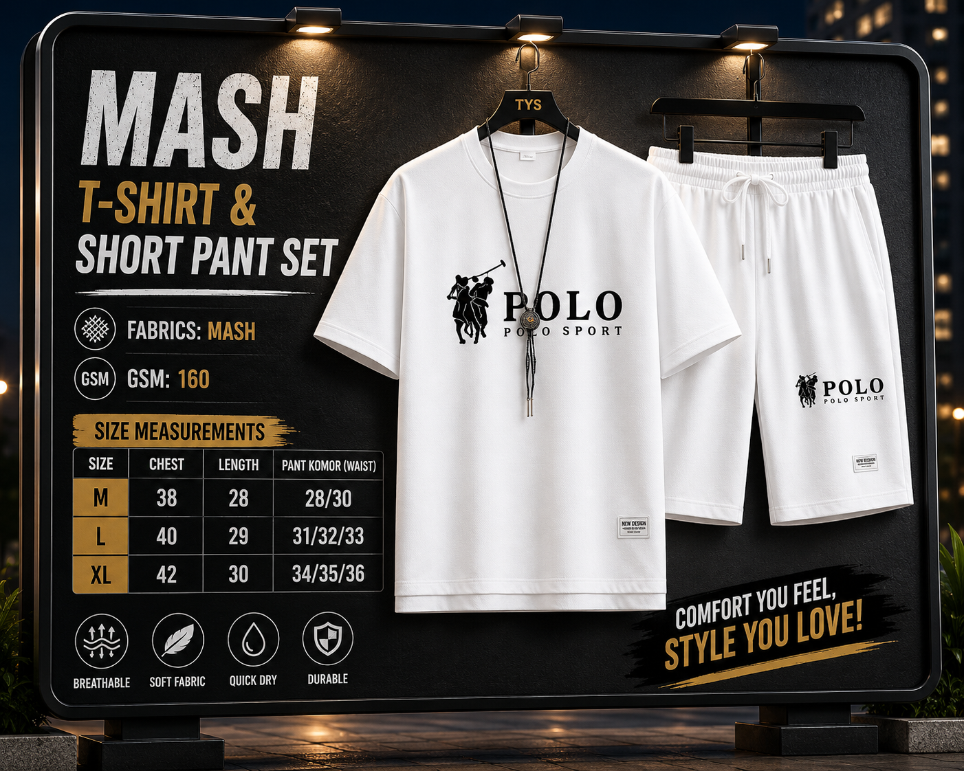Mash T-Shirt and Short Pant Set(31816)