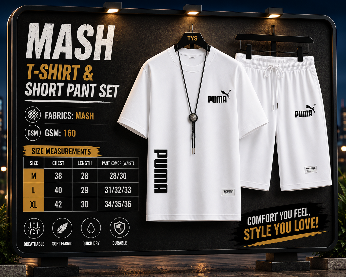 Mash T-Shirt and Short Pant Set(31823)