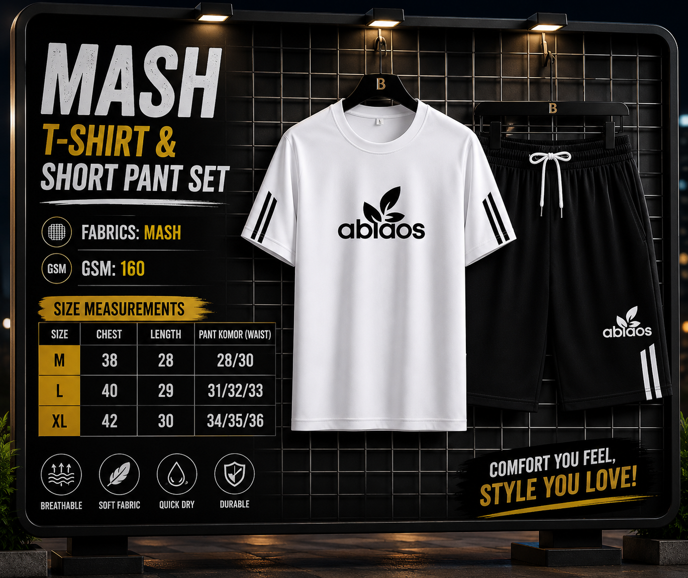 Mash T-Shirt and Short Pant Set(31102)